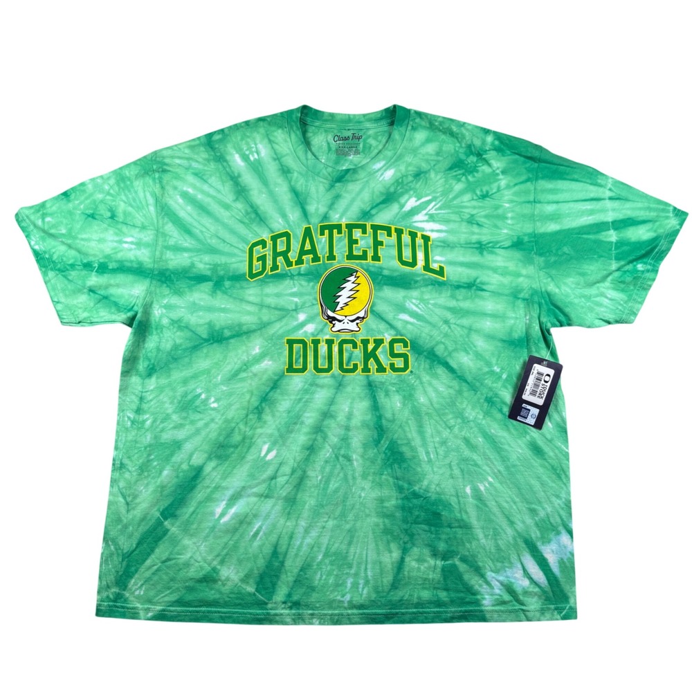 NEW Class Trip T-Shirt Mens 3XL Green Tie Dye Grateful Ducks Oregon Steal Face